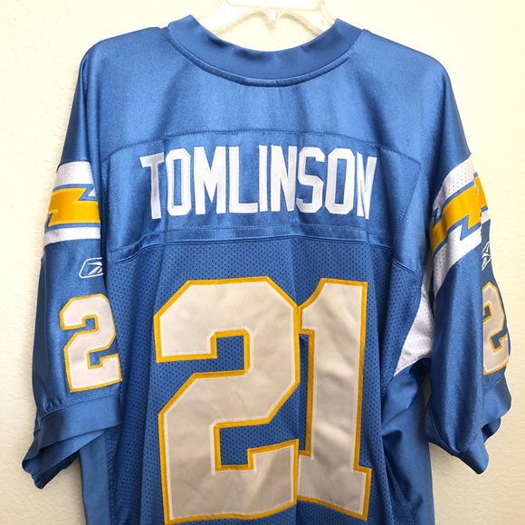 REEBOK Equipment NFL Sz 52 Stitched Jersey LaDainian Tomlinson #21 Chargers - Picture 10 of 16